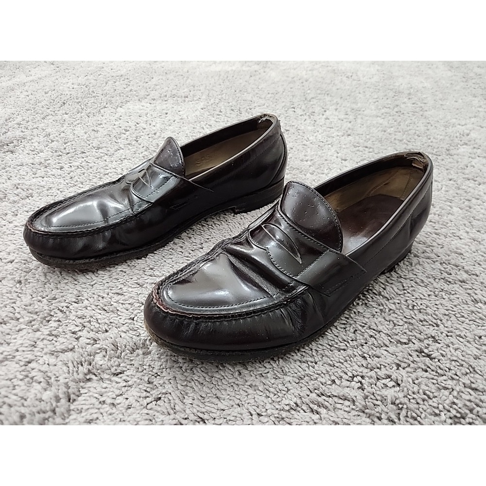 Vintage Florsheim Brown Leather Loafers Dress Shoes Mens 11S B3 2 403435